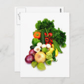 Geassorteerde groenten briefkaart (Voorkant / Achterkant)