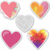 Geassorteerde hart Stickers (Voorkant)