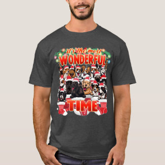 Geassorteerde Hondenrassen Schattigee Honden Kerst T-shirt