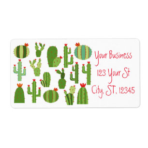 Geassorteerde Planten met rode bloemen Thunder_Cov Etiket