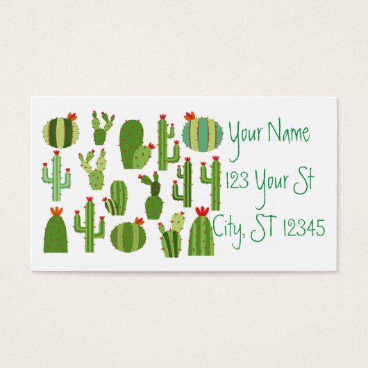 Geassorteerde Planten met rode bloemen Thunder_Cov Visitekaartje (Voorkant)