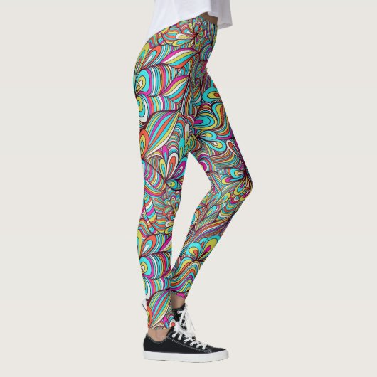 Geassorteerde Psychedelic Swirls Leggings (Rechts)