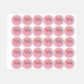 Geassorteerde spirale kleurrijke Lollipops Labels (Vel)