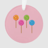 Geassorteerde spirale kleurrijke Lollipops Ornament (voorkant)