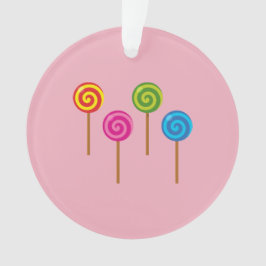 Geassorteerde spirale kleurrijke Lollipops Ornament
