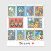 GEASSORTEERDE VARIETY HALLOWEEN HAPPY CUTE FUNNY W STICKER (Vel)