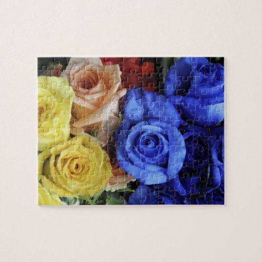 Geassorteerde verse rozenbouquets legpuzzel (Horizontaal)