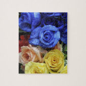 Geassorteerde verse rozenbouquets legpuzzel (Verticaal)