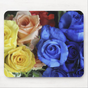 Geassorteerde verse rozenbouquets muismat
