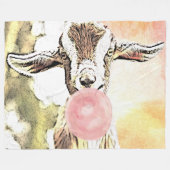 GEAT | Bubblegum Vliegtuig Ears Kind Goat GetYerGo Fleece Deken (Voorkant (Horizontaal))