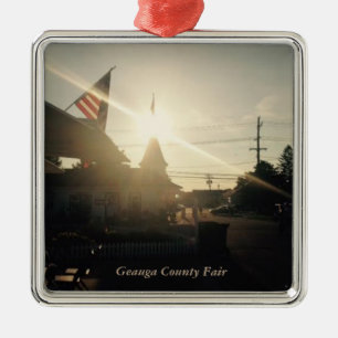 Geauga County Fair, Ohio Holiday Card Metalen Ornament