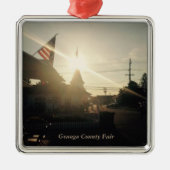 Geauga County Fair, Ohio Holiday Kaart Metalen Ornament (Voorkant)