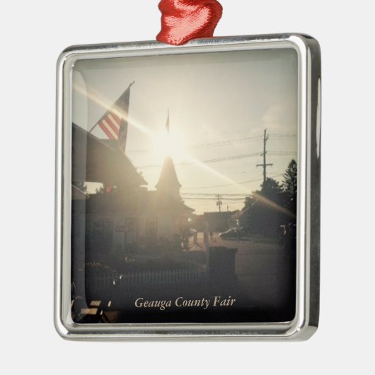 Geauga County Fair, Ohio Holiday Kaart Metalen Ornament (Links)