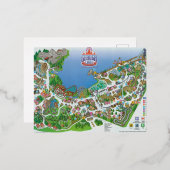 Geauga Lake-ansichtkaart! Herleef deze Ohio-klass Folie Feestdagen Briefkaart (Voorkant / Achterkant)