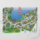 Geauga Lake-ansichtkaart! Herleef deze Ohio-klass Folie Feestdagen Briefkaart (Voorkant)