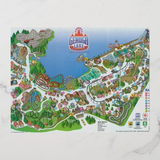 Geauga Lake-ansichtkaart! Herleef deze Ohio-klass Folie Feestdagen Briefkaart (Voorkant)