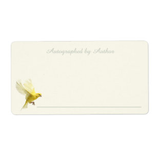 Geautomatiseerd door auteur Yellow Finch Bookpla Etiket