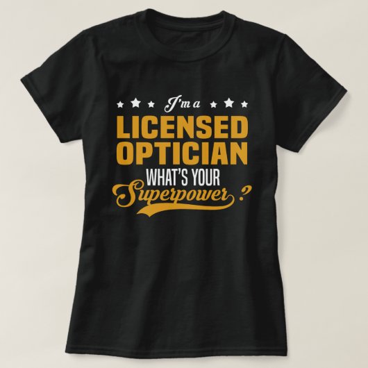 Geautoriseerde Opticien T-shirt (Design voorkant)