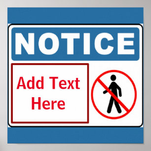 Geautoriseerde persoon, voeg tekst toe, teken poster