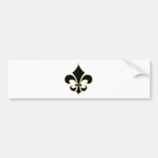 Geaux Black & Gold Fleur De Lis Bumpersticker