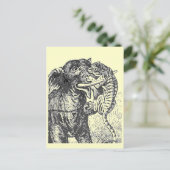 Geaux Paars en Gold Tigers Briefkaart (Staand voorkant)