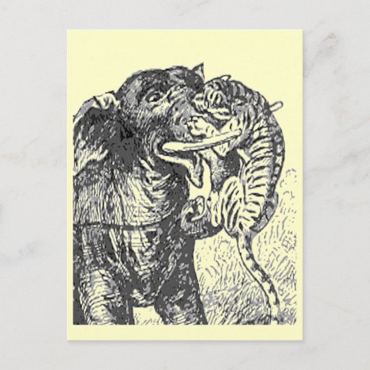 Geaux Paars en Gold Tigers Briefkaart (Voorkant)
