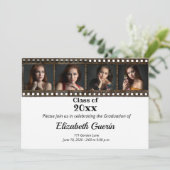 Geavanceerd Afstuderen voor zwarte en gouden foto' Kaart (Staand voorkant)