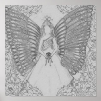 Geavanceerd Angelic Sweet 16 Grey Poster