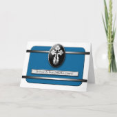 Geavanceerd blauw orthodox kaart (Voorkant)