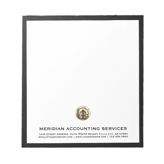 Geavanceerd boekhoudkundig Logo Notitieblok (Voorkant)