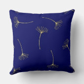 Geavanceerd Deep Blue & Goud Monogram Kussen (Achterkant)