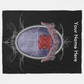 Geavanceerd design, gepersonaliseerde brandweerdie fleece deken (Voorkant (Horizontaal))