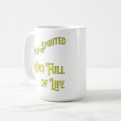 Geavanceerd en vol leven. Filosofisch Koffiemok (Voorkant links)