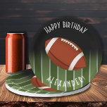 Geavanceerd gepersonaliseerd football Field Happy  Papieren Bordje<br><div class="desc">papieren borden in 2 sleuven - 9-inch binnenste en 7-inch Snack kunnen worden aangepast met jouw naam en gelegenheid. Punten in onze winkel koppelen.</div>