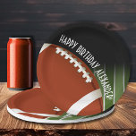 Geavanceerd gepersonaliseerd football Field Happy  Papieren Bordje<br><div class="desc">papieren borden in 2 SIZES - 9-inch Dinner en 7-inch Snack zijn voorzien van een football op tuinlijnen van footballs. Punten in onze winkel koppelen.</div>