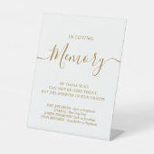 Geavanceerd gepersonaliseerd gouden weddenschap reclamebord met voetstuk (Voorkant)