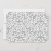 Geavanceerd grijs en wit kanten script kaart (Achterkant)