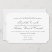 Geavanceerd grijs en wit kanten script kaart (Voorkant)