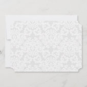 Geavanceerd grijs en wit kanten script kaart (Achterkant)