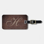 Geavanceerd houten effect Initiaal Bagagelabel (Voorkant horizontaal)