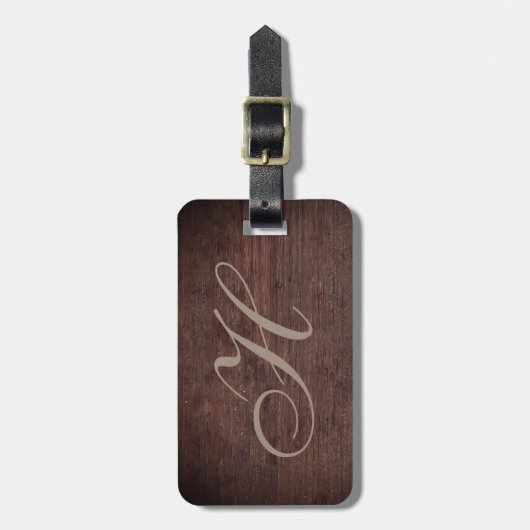 Geavanceerd houten effect Initiaal Bagagelabel (Voorkant verticaal)