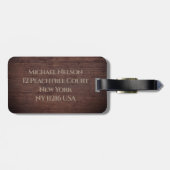 Geavanceerd houten effect Initiaal Bagagelabel (Achterkant horizontaal)