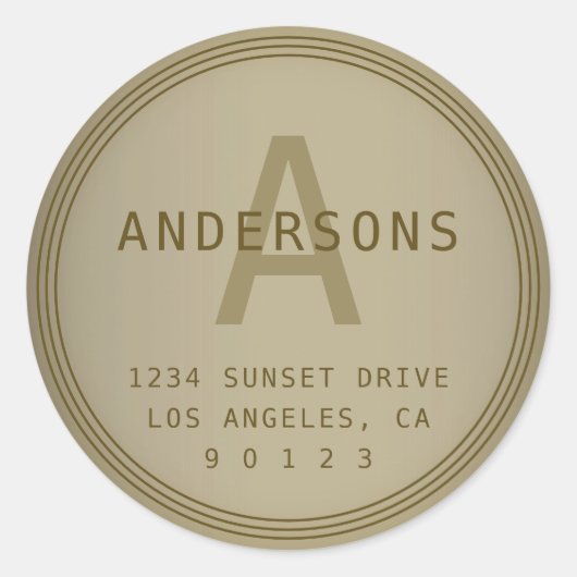  geavanceerd logo en adres ronde sticker (Voorkant)