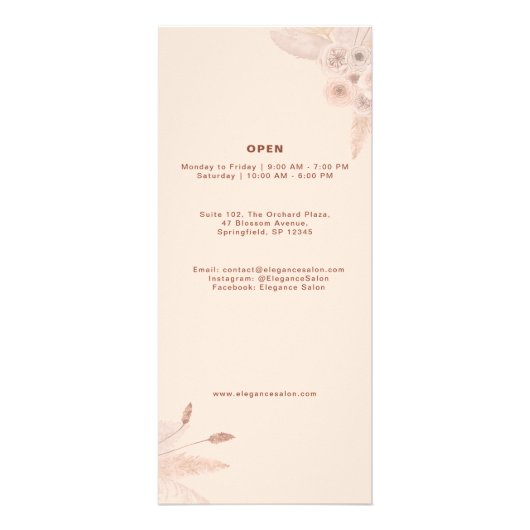 Geavanceerd menu voor schaalbare salon (Achterkant)