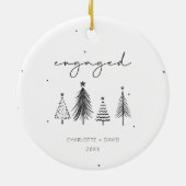 Geavanceerd minimalistisch kerstfeest op maat keramisch ornament (Achterkant)