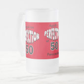 Geavanceerd op 50 jaar | 50e verjaardag matglas bierpul (Voorkant links)