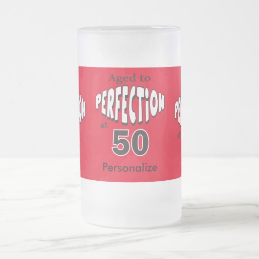 Geavanceerd op 50 jaar | 50e verjaardag matglas bierpul (Center)