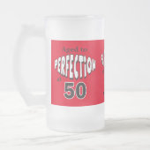 Geavanceerd op 50 jaar | 50e verjaardag matglas bierpul (Links)