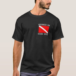 Geavanceerd Open Water Duiker Down Flag Duiken D T-shirt