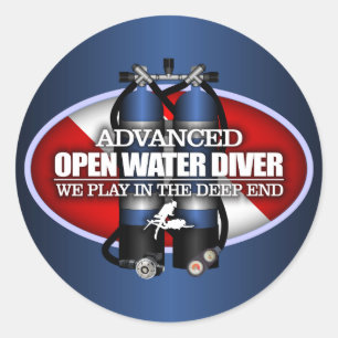 Geavanceerd open water (ST) Ronde Sticker